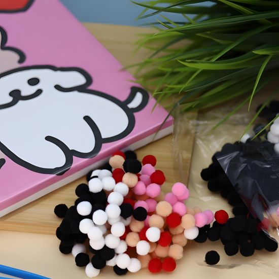 Pompom Ball Mosaic Art